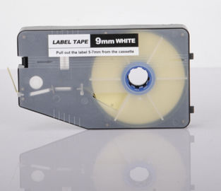 nastro di stampante bianco dell'etichetta di 9mm, cassetta di nastro aerospaziale di identificazione del cavo