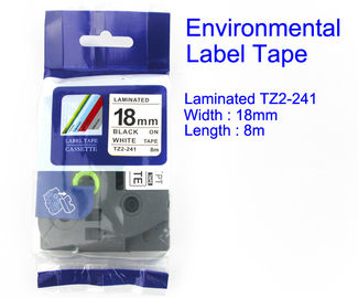 Il nero laminato del nastro del nastro e dell'etichetta su materiale ambientale bianco TZ2-241