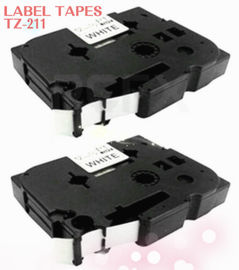 Il nero compatibile di P-Tocco TZ-211 del fratello su nastri bianco 6mm x 8m TZe-211 dell'etichetta