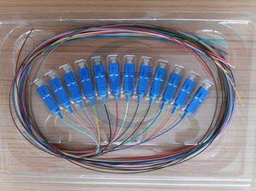trecce a fibra ottica del tubo sciolto variopinto 12core con il connettore di SC/UPC, 1.5meter uso in ODF, moudule, cassetta, gabinetto