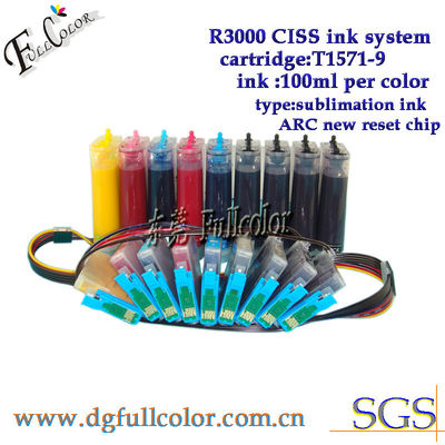 L'inchiostro pieno del pigmento ha riempito Epson T1571 - i colori continui 200ml dell'impianto di alimentazione 9 dell'inchiostro del CISS T1579 ogni colore
