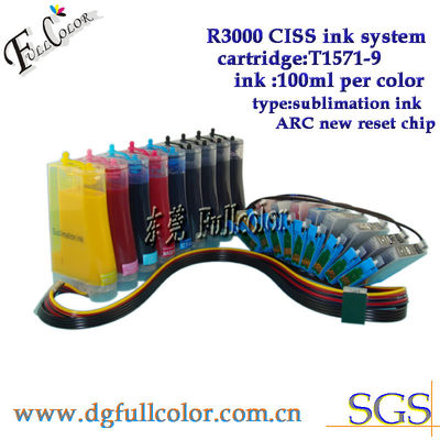 L'inchiostro pieno del pigmento ha riempito Epson T1571 - i colori continui 200ml dell'impianto di alimentazione 9 dell'inchiostro del CISS T1579 ogni colore